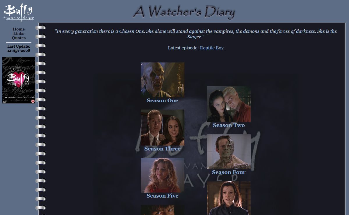 A Watcher's Diary - Buffy Episode Guide