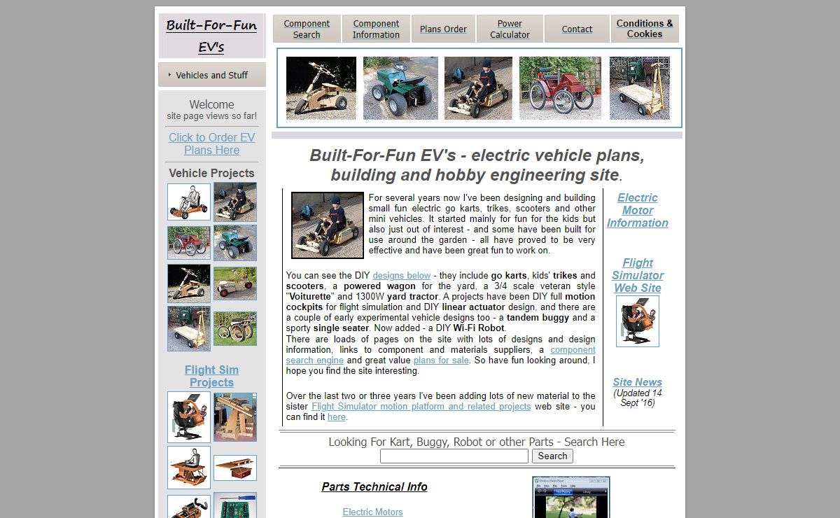 Built For Fun Electric Vehicles - Plans, Information and Great Resources for DIY'ers