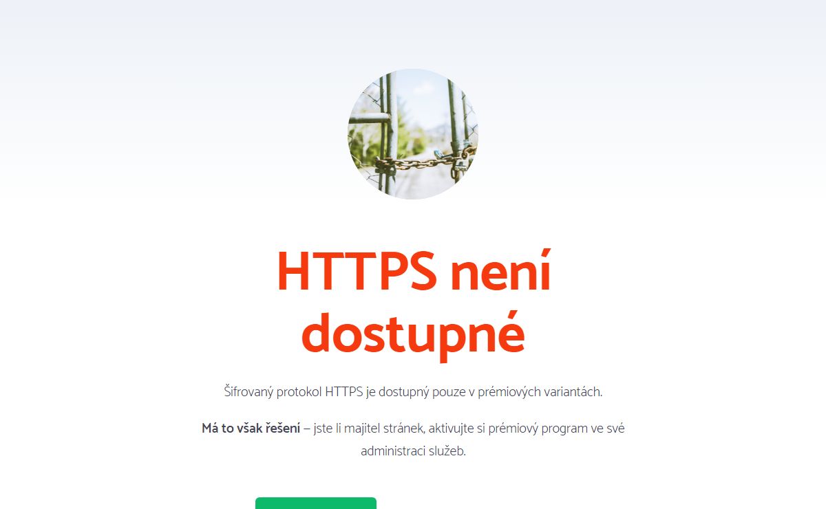 HTTPS není dostupné - Webzdarma.cz | Webzdarma.cz