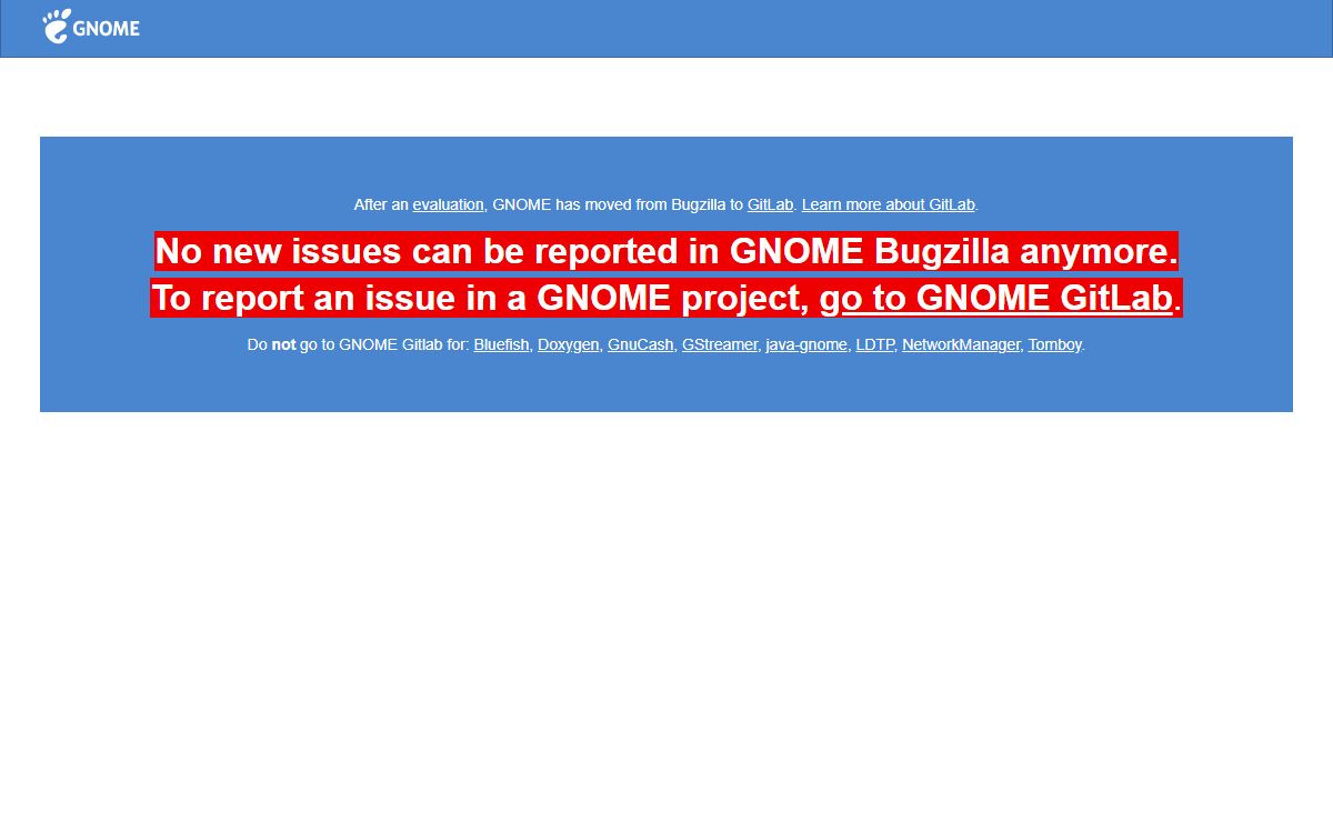 GNOME Bugzilla