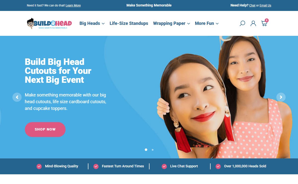 Custom Big Head Cutouts and Lifesize Standups by Build a Head
