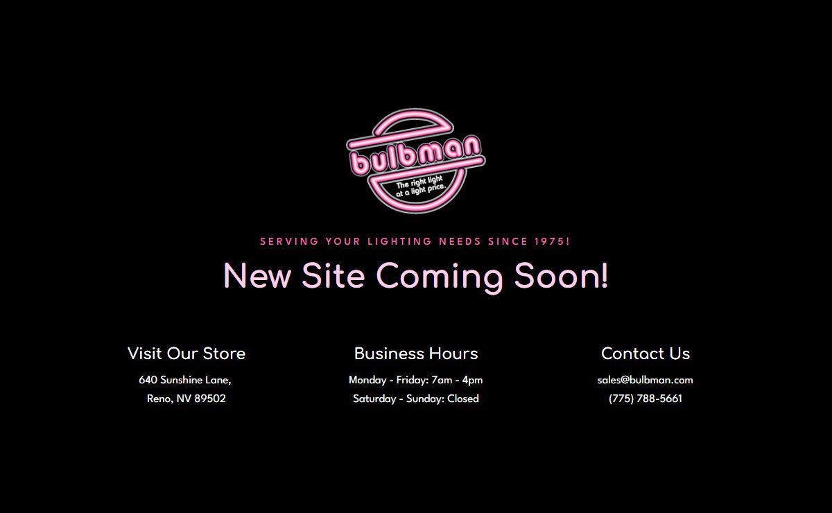 Bulbman - Serving Your Lighting Needs Since 1975!