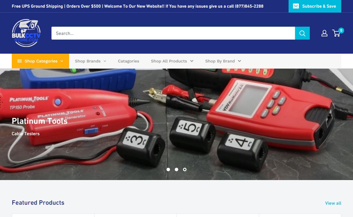 Bulk CCTV Store - CCTV Cameras - Low Voltage Cable, Tools, Connectors