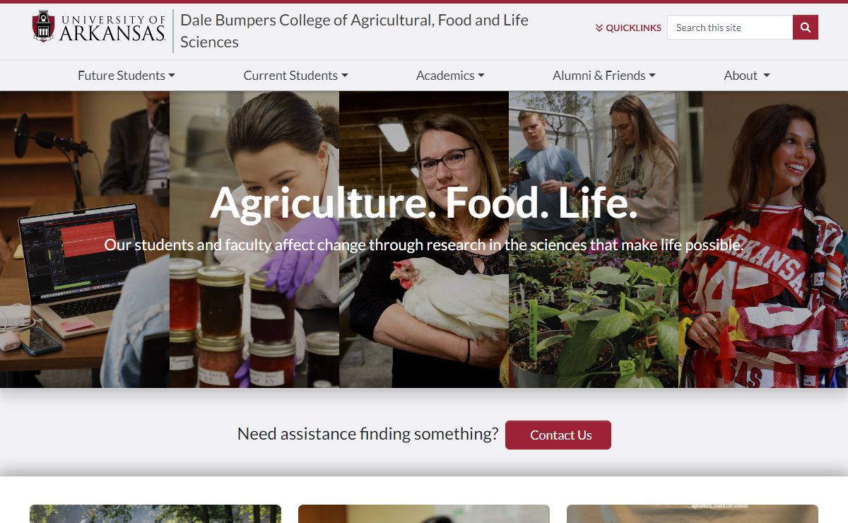Dale Bumpers College of Agricultural, Food and Life Sciences | Bumpers College | University of Arkansas