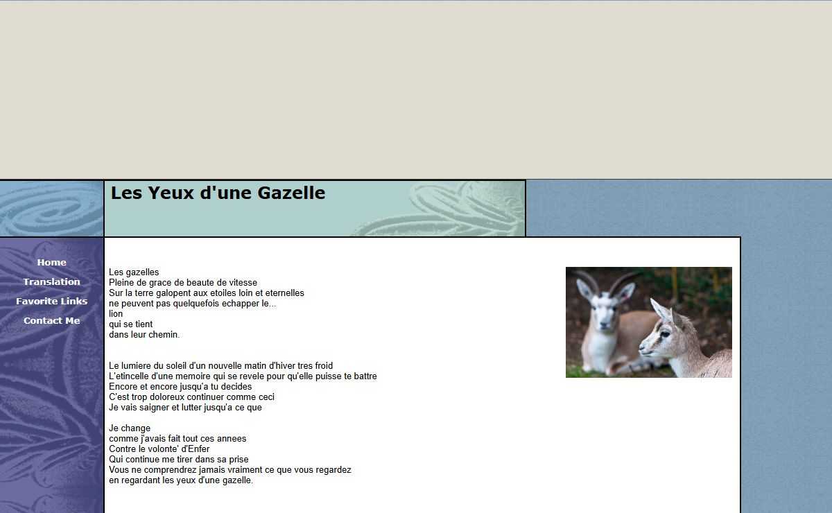 Les Yeux d'une Gazelle