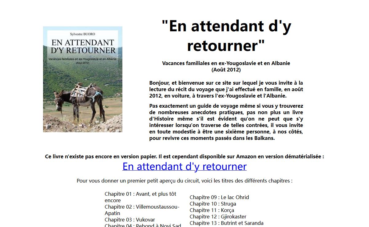 En attendant d'y retourner : Un récit de voyage en ex-Yougoslavie et en Albanie par Sylvestre BUORO