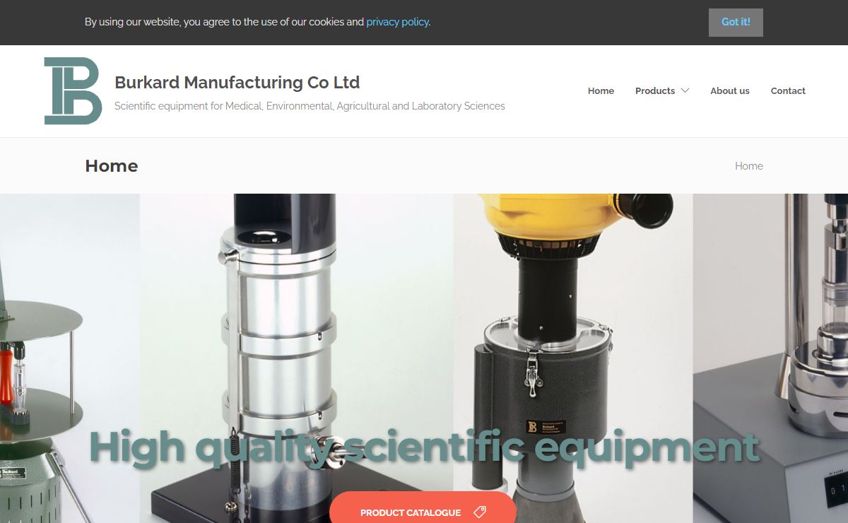 Burkard Manufacturing Co Ltd – Scientific equipment for Medical, Environmental, Agricultural and Laboratory Sciences