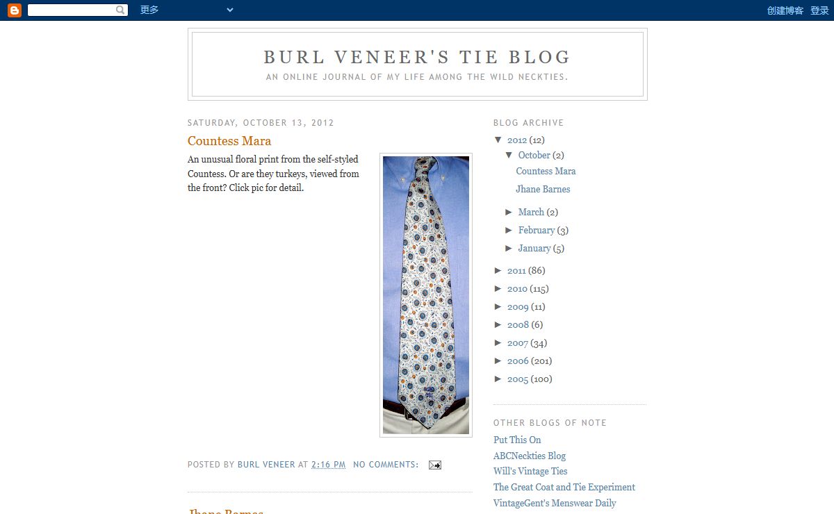 Burl Veneer's Tie Blog