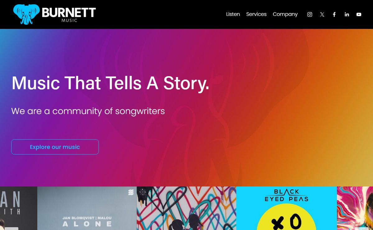 Music that tells a story | Music Publishing & Sync Licensing | Burnett Music