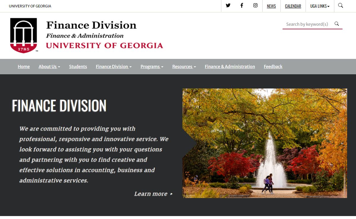 UGA Finance Division | University of Georgia