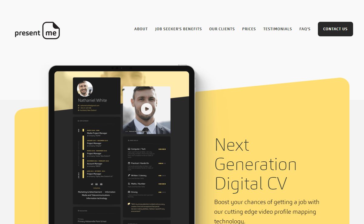 PresentMe Digital Resume