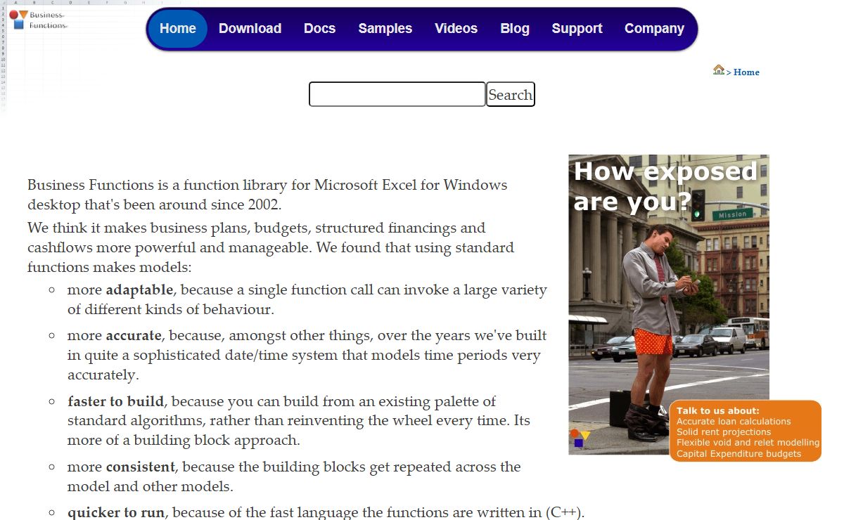 Business Functions Library for Excel