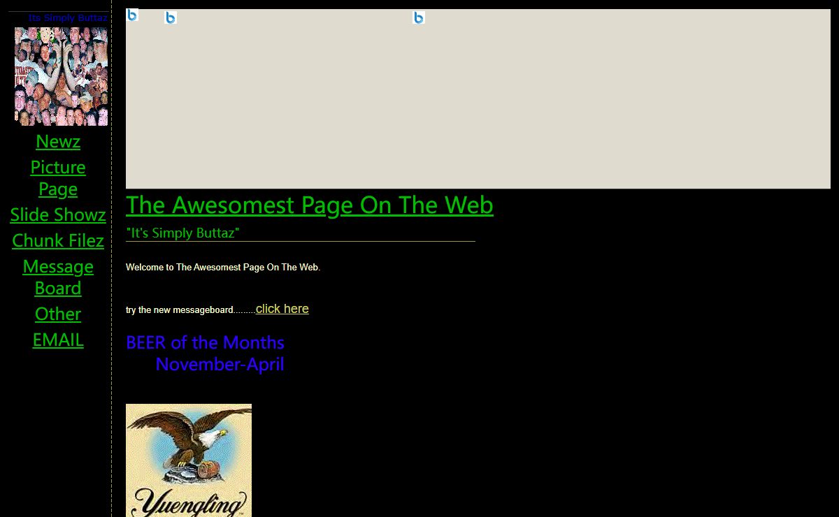 The Awesomest Page On The Web Its Simply Buttaz