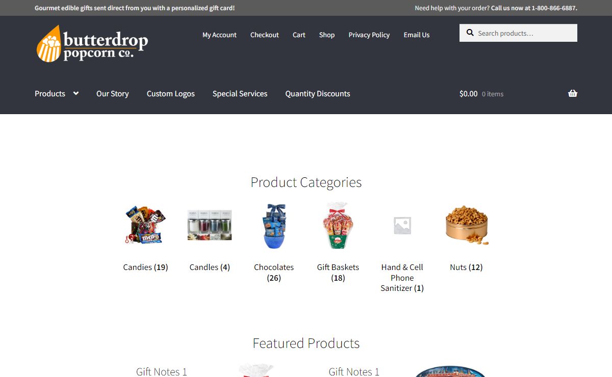 Butterdrop.com – Fresh popcorn and gourmet edible gifts delivered