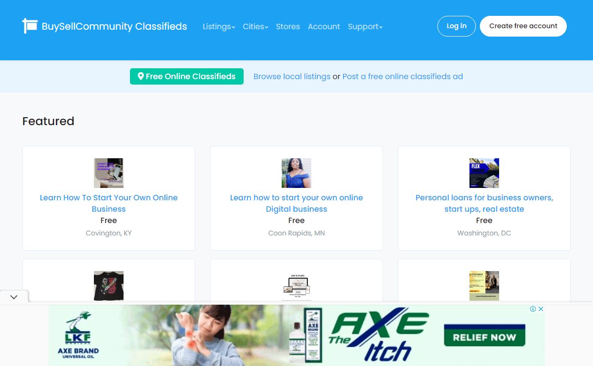 Free online classifieds | The buy and sell community