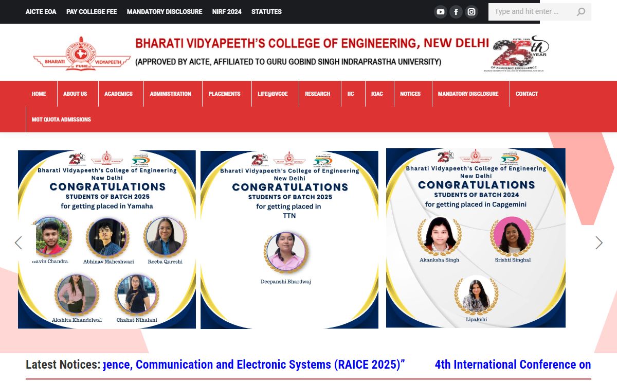Bharati Vidyapeeths College of Engineering – New Delhi
