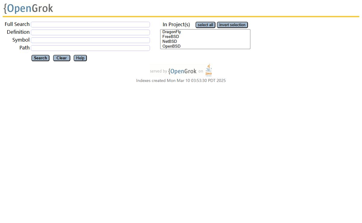 BXR.SU — Super User's BSD Cross Reference — BSD Search Engine