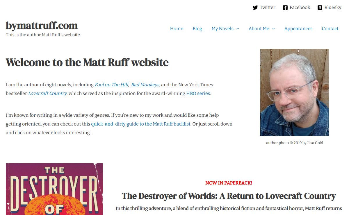 bymattruff.com – This is the author Matt Ruff's website