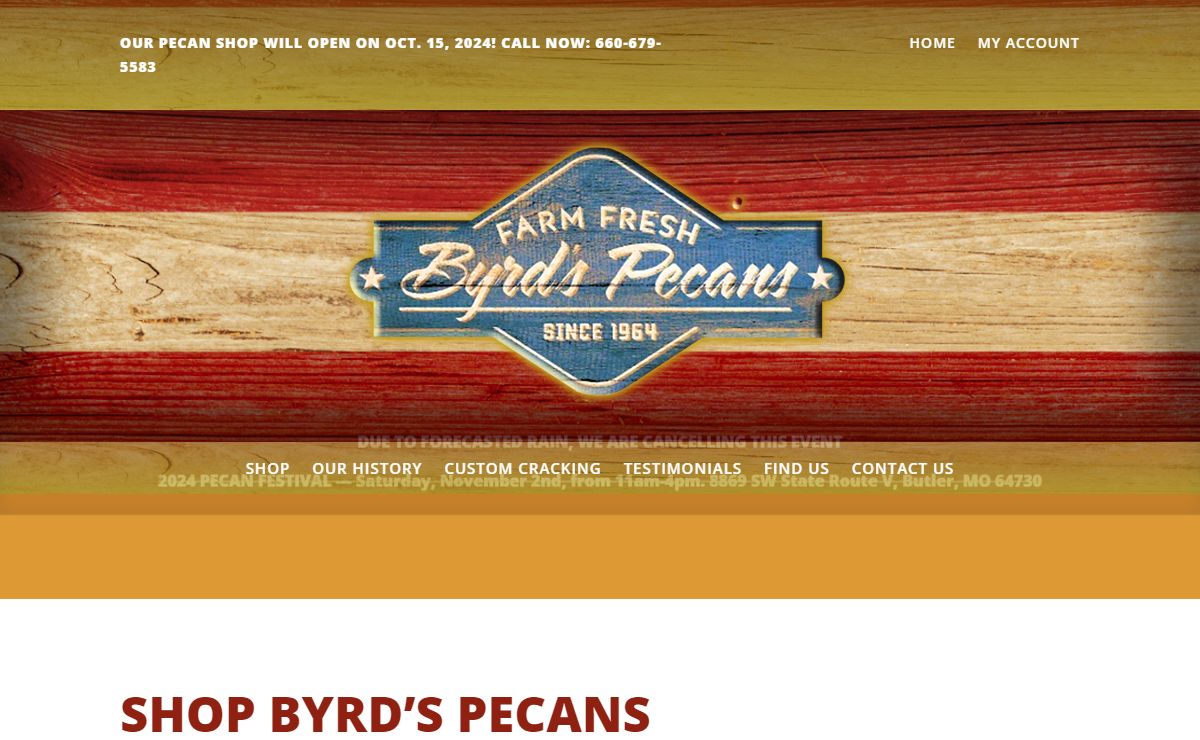 Byrd's Pecans | Delicious Pecans Grown by the Byrd Family in Virginia Missouri Delivered To Your Door