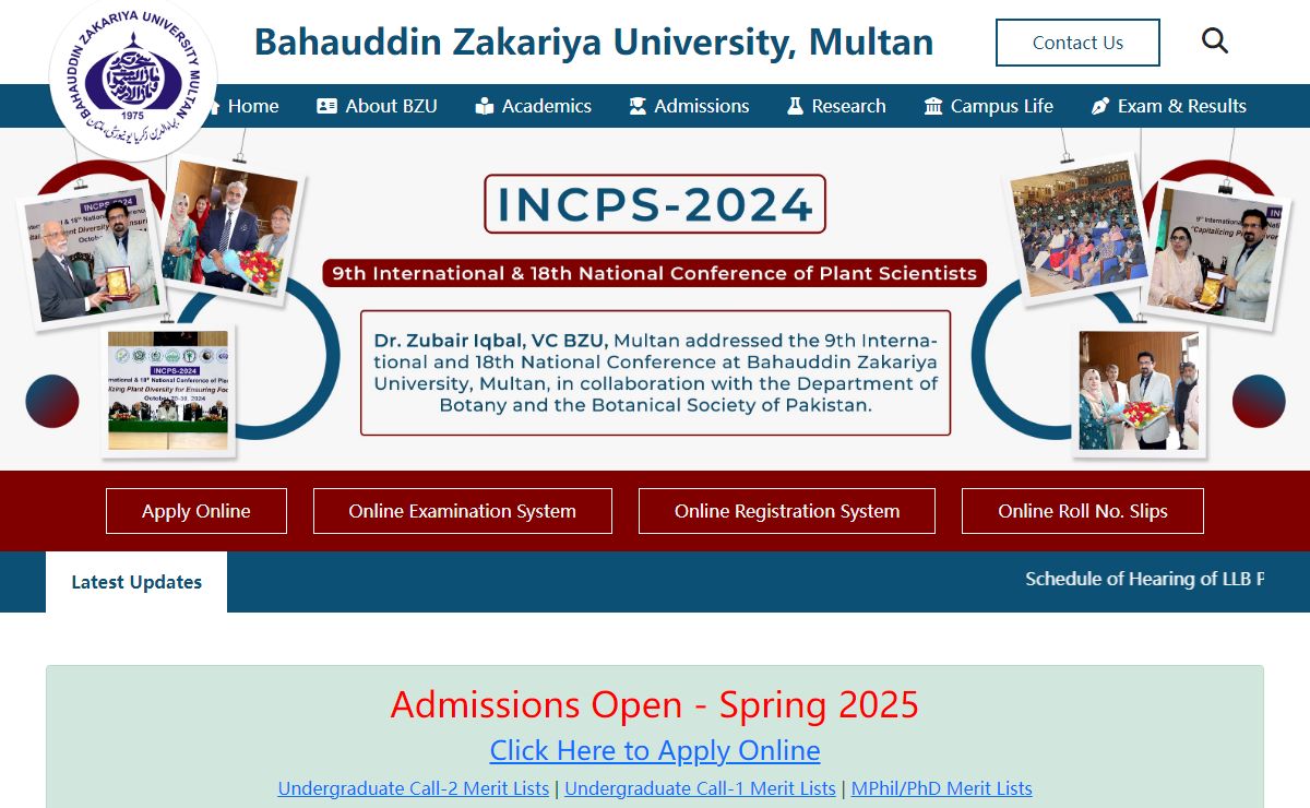 Bahauddin Zakariya University, Multan (Pakistan)