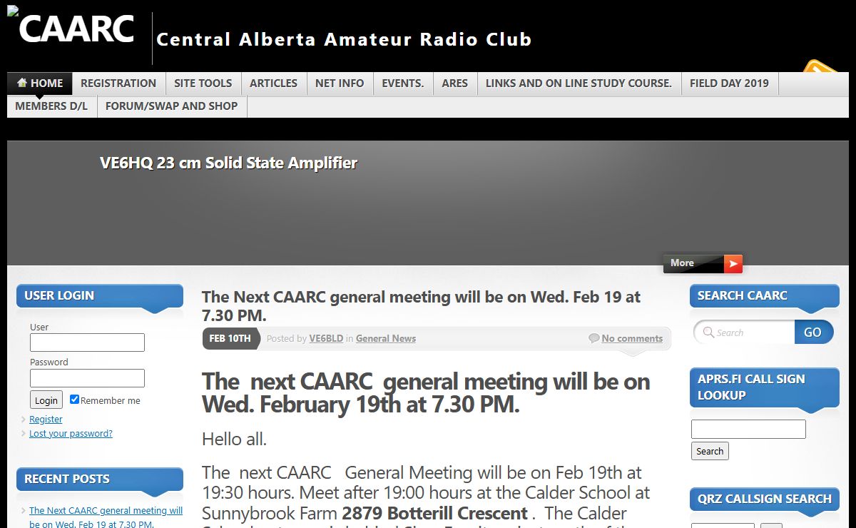 CAARC « Central Alberta Amateur Radio Club