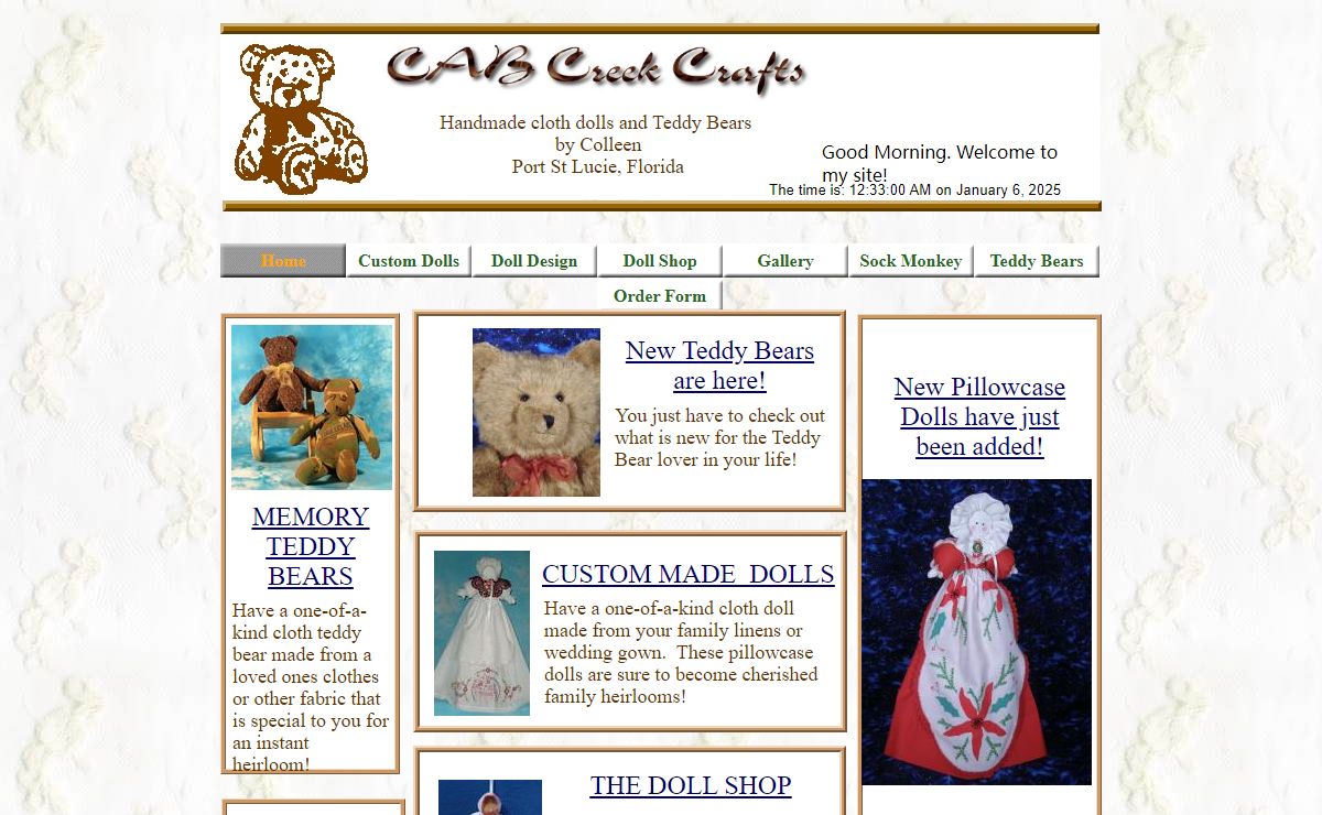 Cab Creek Crafts; Handmade dolls and bears