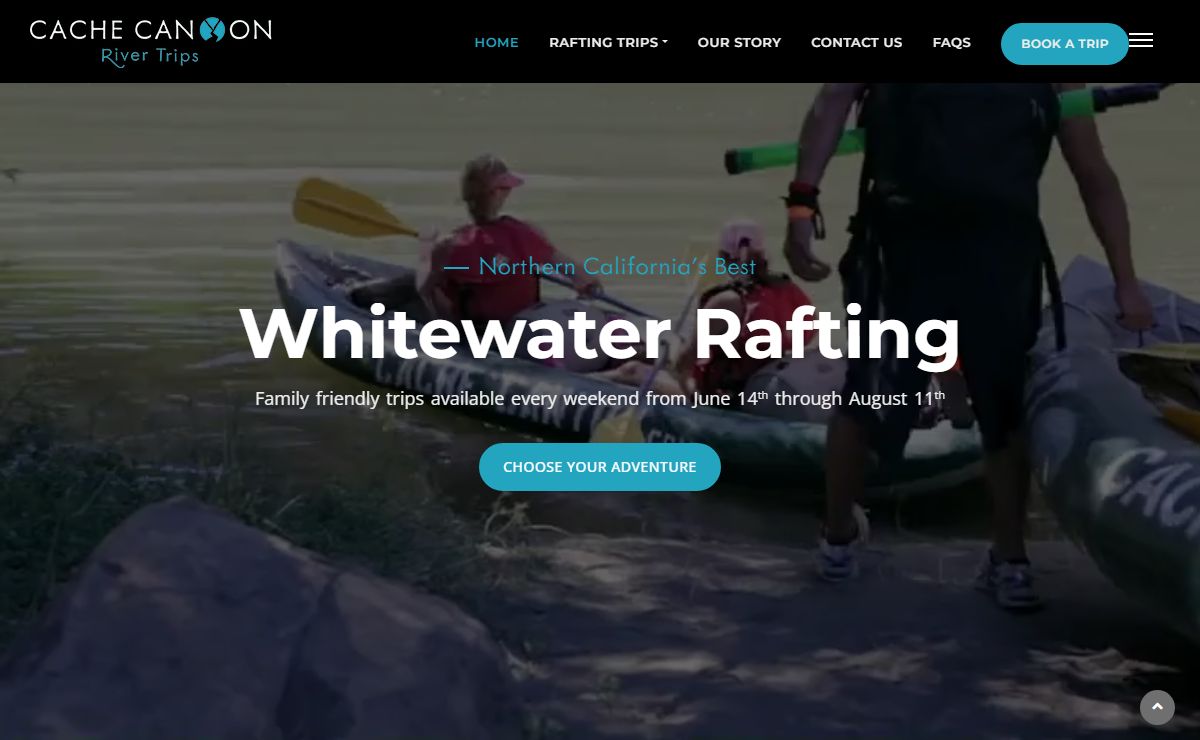 Cache Canyon River Trips | Whitewater Rafting on Cache Creek