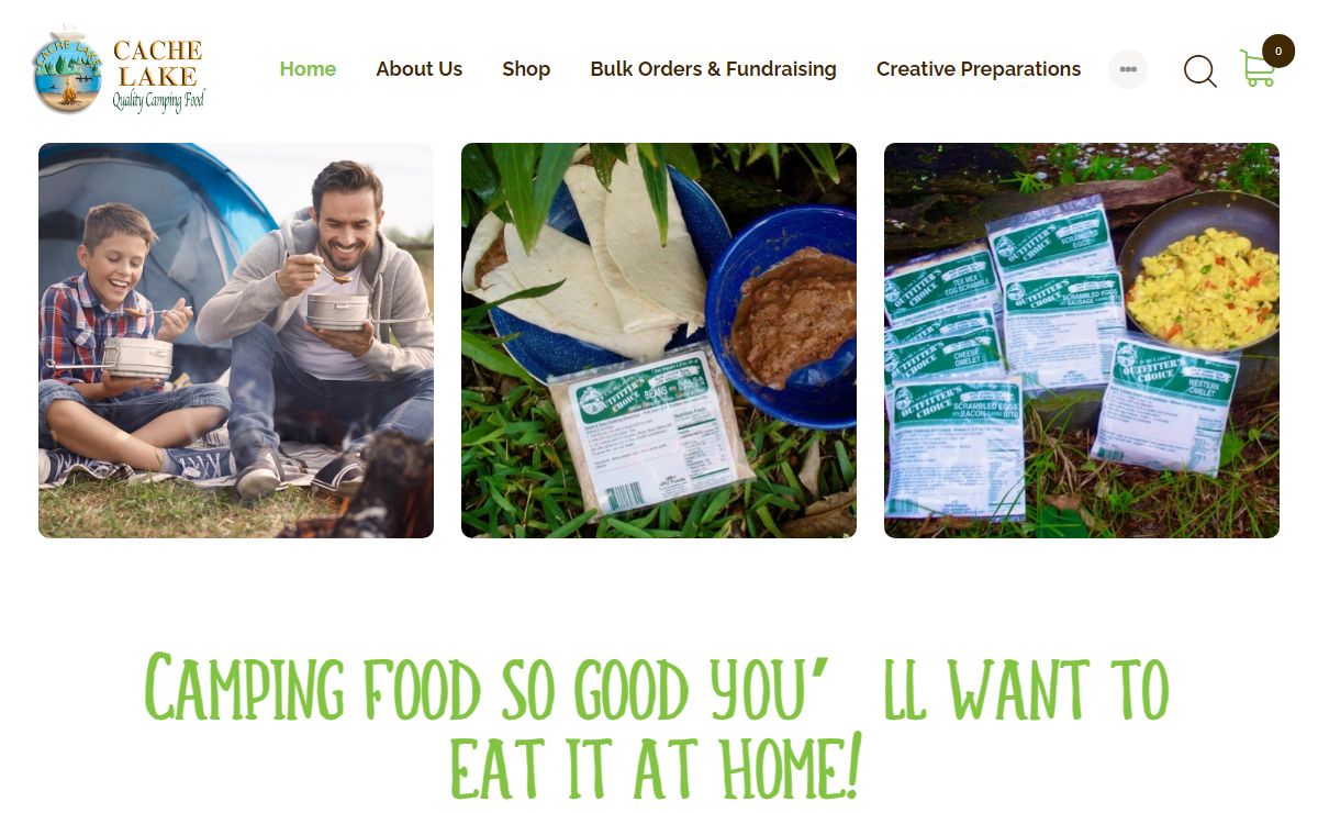 Cache Lake: Dehydrated Camping Food, Backpacking, Hiking Meals