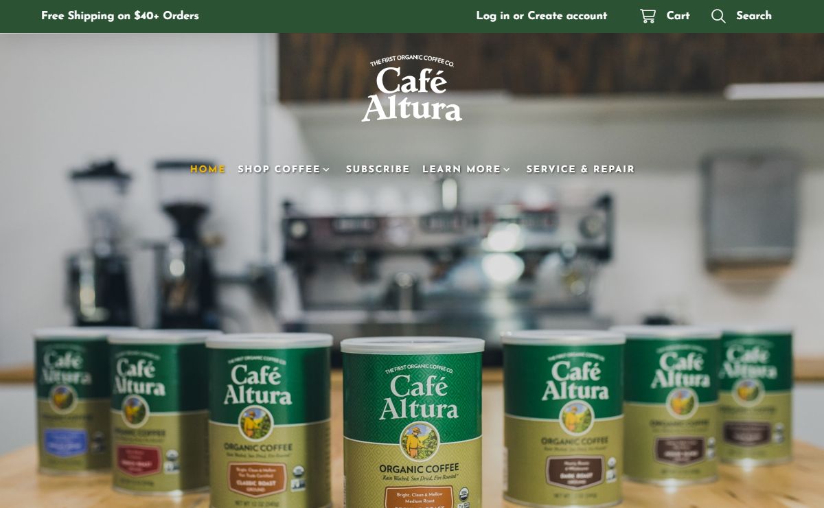 Organic Coffee - Whole Bean, Fair Trade - Café Altura