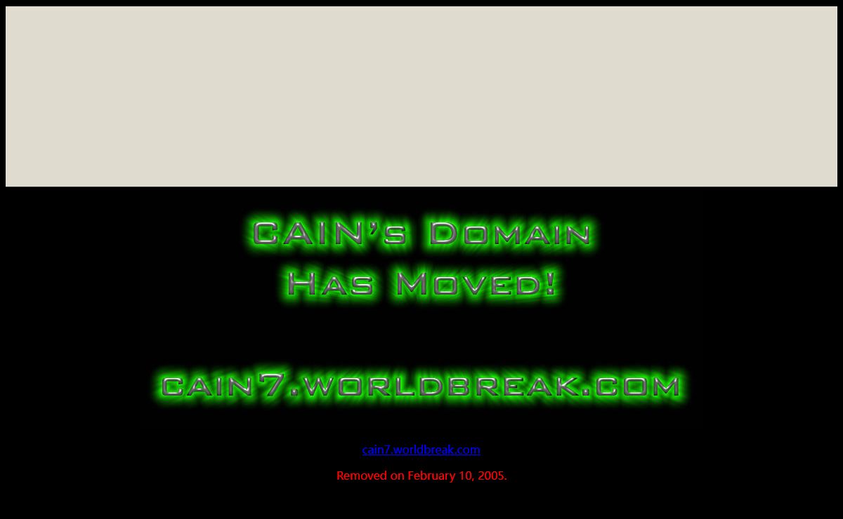 CAIN's Domain Has Moved!