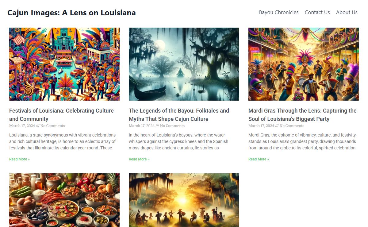 Homepage - Cajun Images