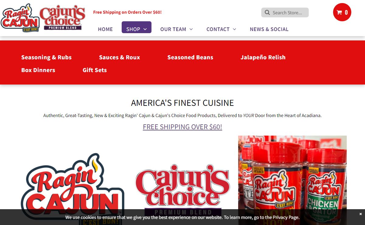 Shop Ragin' Cajun & Cajun's Choice Seasonings, Beans, Sauces, Dinners