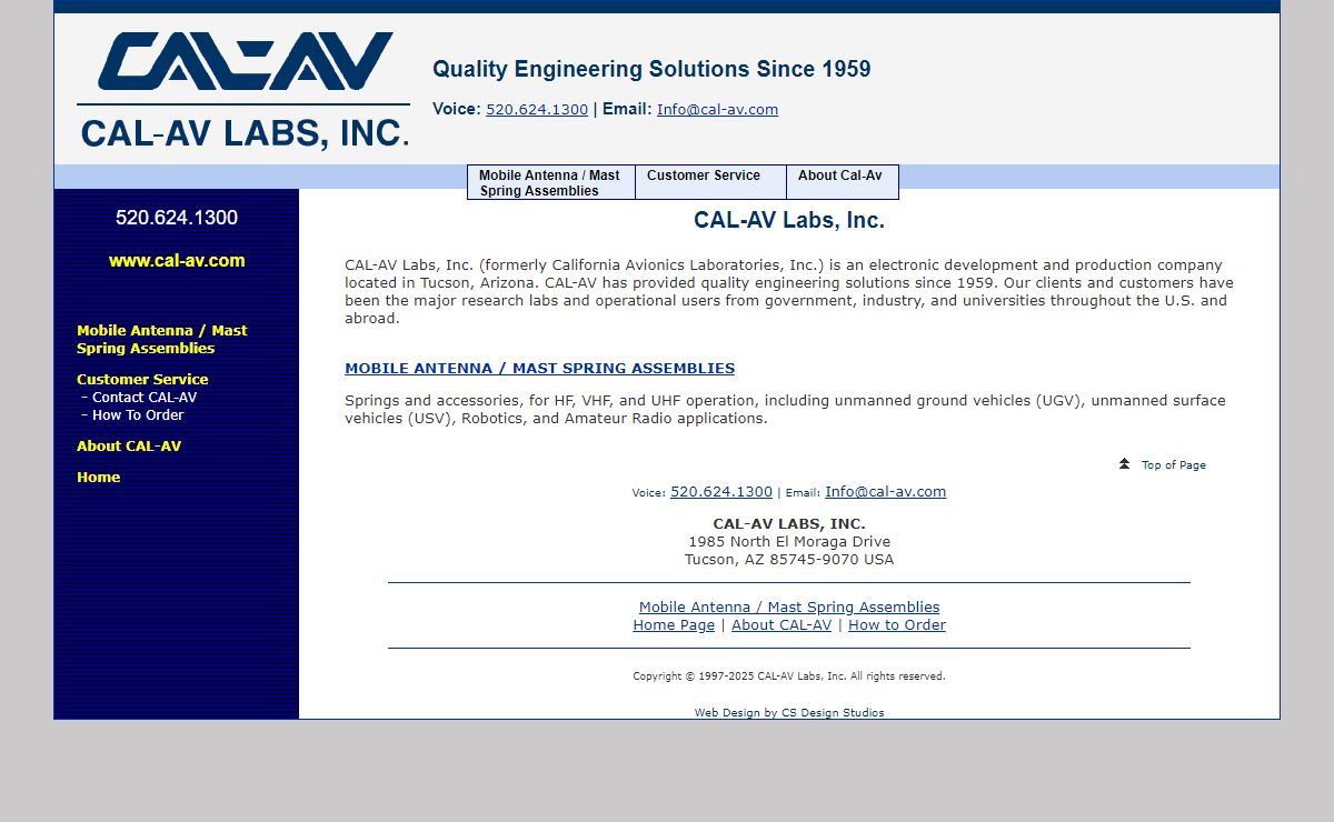 CAL-AV Labs - Quality Engineering Solutions Since 1959