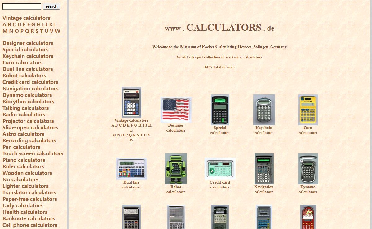 Museum of Pocket Calculating Devices