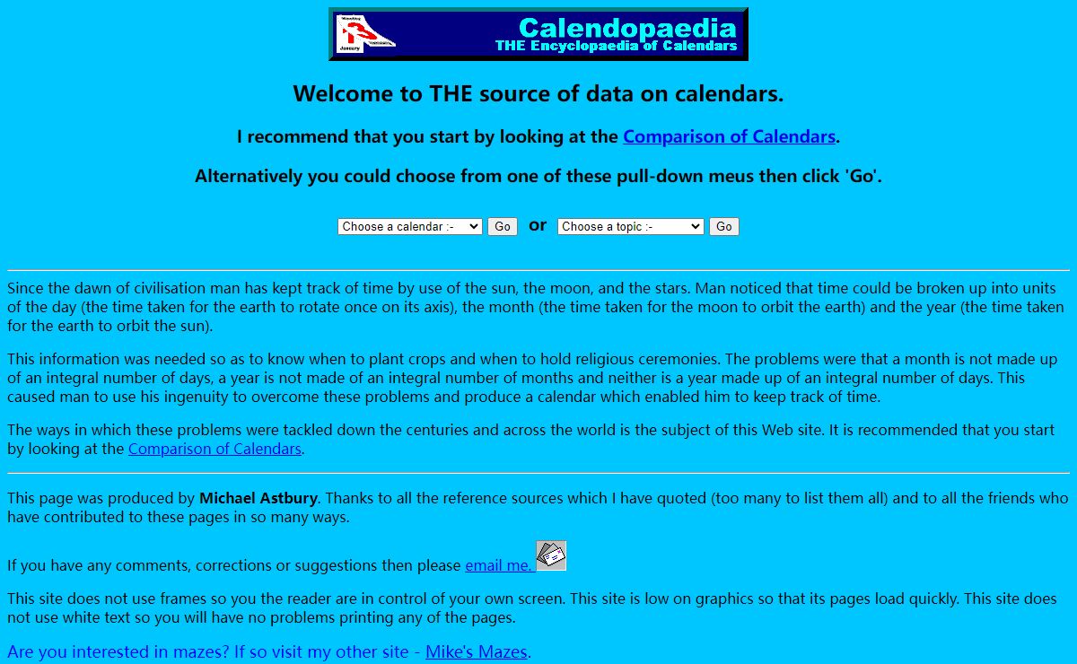 Calendopaedia - The Encyclopaedia of Calendars