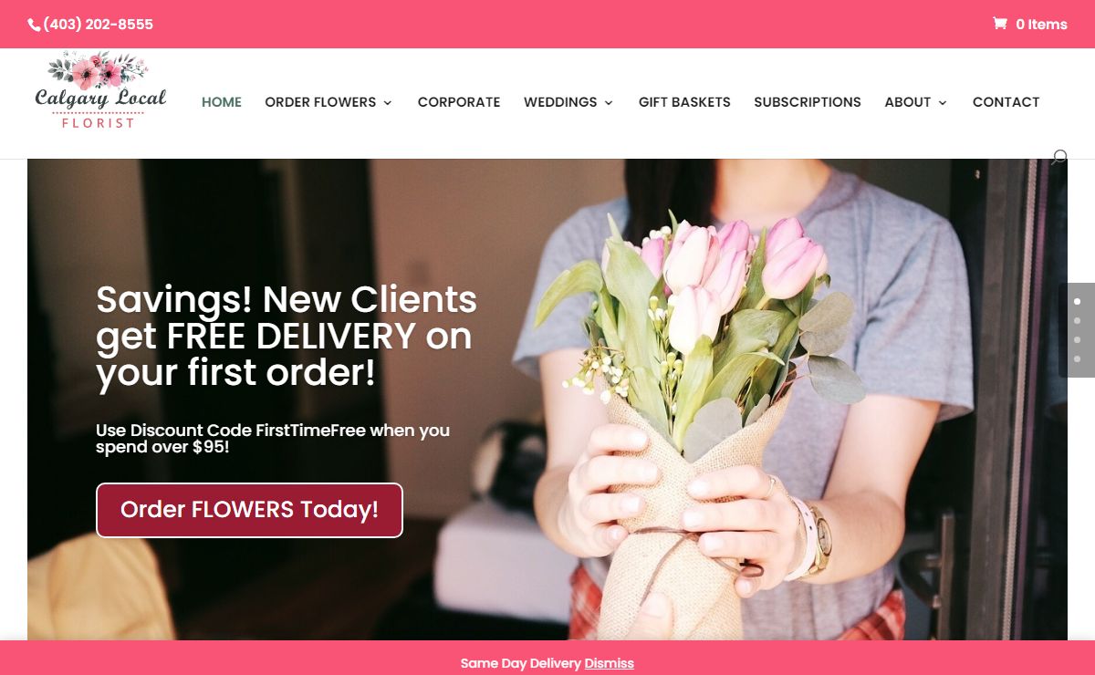 Flower Delivery Calgary | FREE Same Day Delivery | Local Florist
