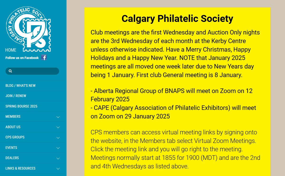 Calgary Philatelic Society – The Calgary Philatelic Society