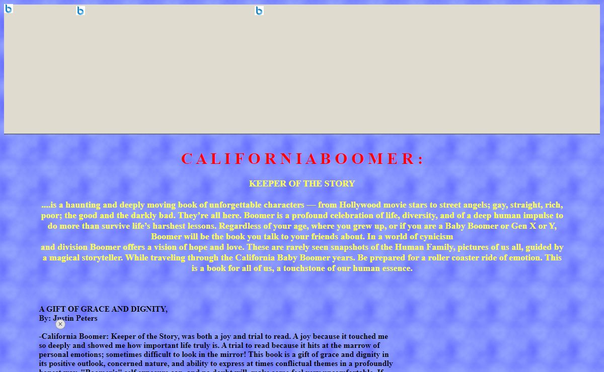 CALIFORNIA BOOMER-Keeper of the Story