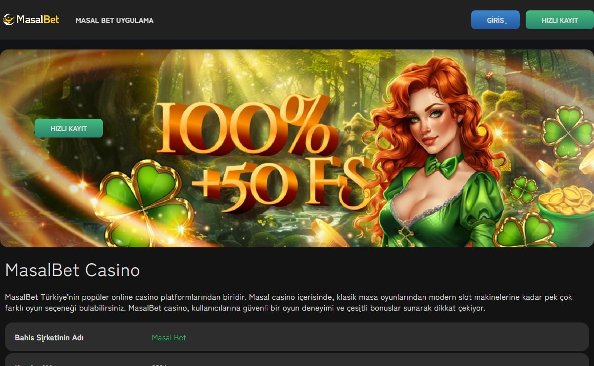 MasalBet ⭐ Giriş Masal Bet Casino