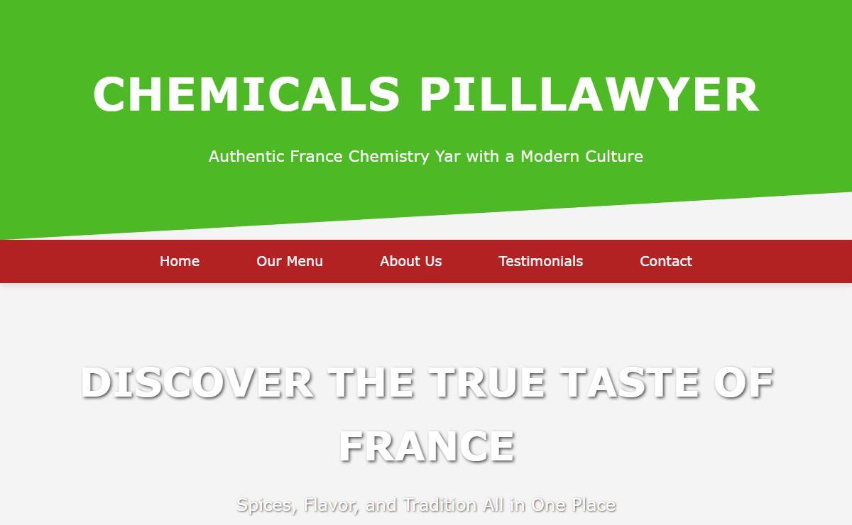 Chemicals Pilllawyer - Authentic Francen Cuisine