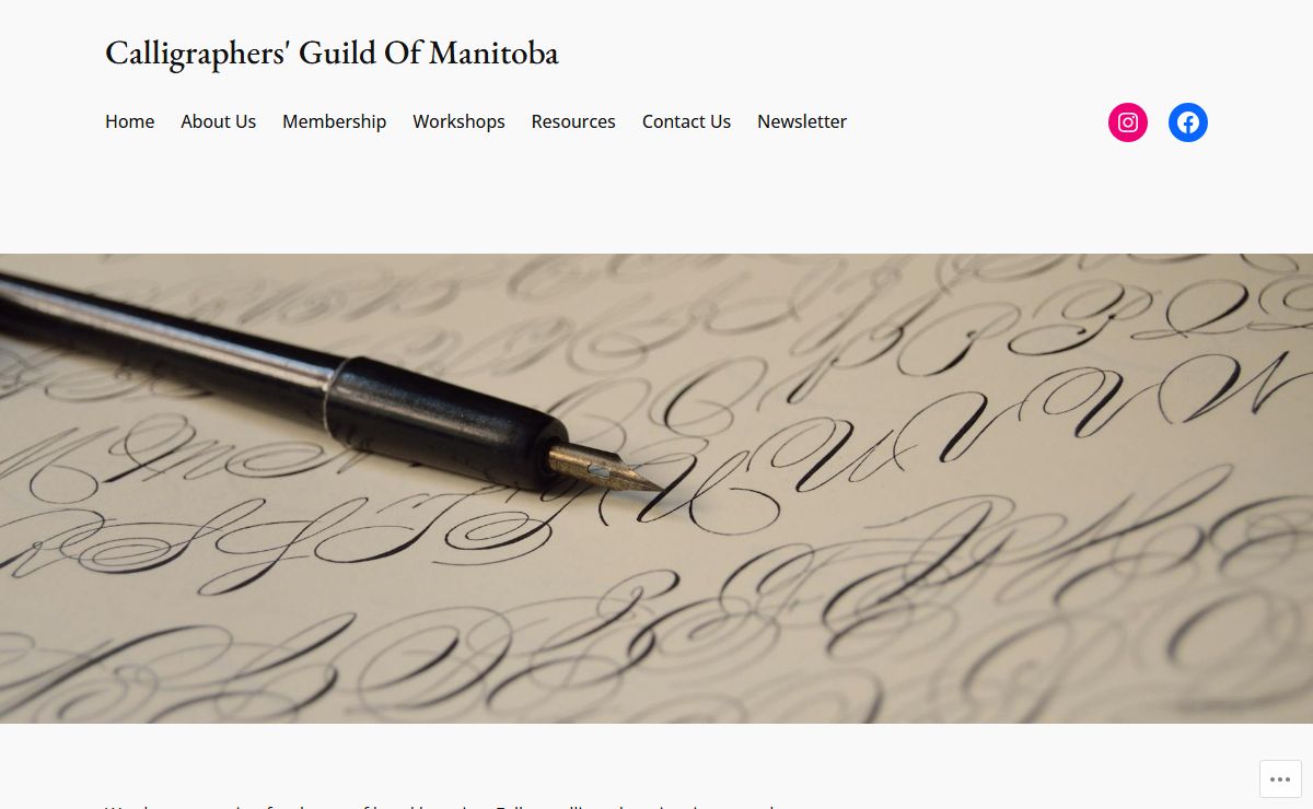 Calligraphers' Guild of Manitoba – Fostering creative expression through hand lettering and related arts in Winnipeg, Manitoba, Canada