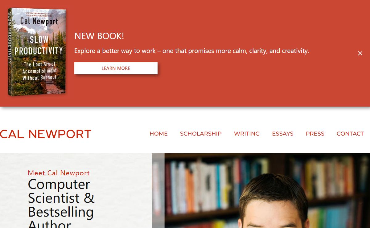 Author of Deep Work, Study Hacks Blog - Cal Newport