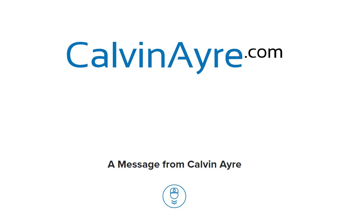 A Message from Calvin Ayre - CalvinAyre.com