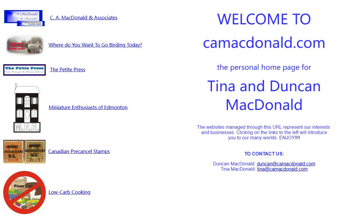 C. A. MacDonald Home Page