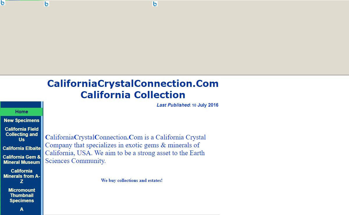 CaliforniaCrystalConnection.Com California Collection