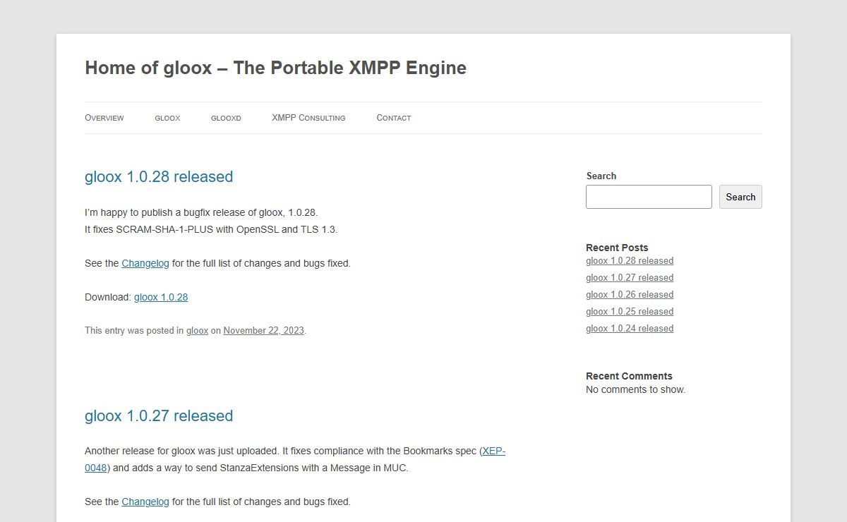 Home of gloox – The Portable XMPP Engine