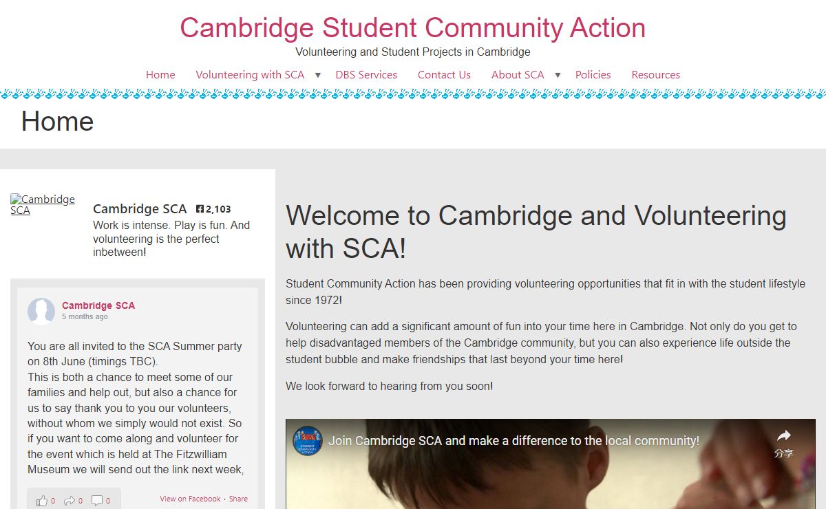 Cambridge Student Community Action – Volunteering and Student Projects in Cambridge