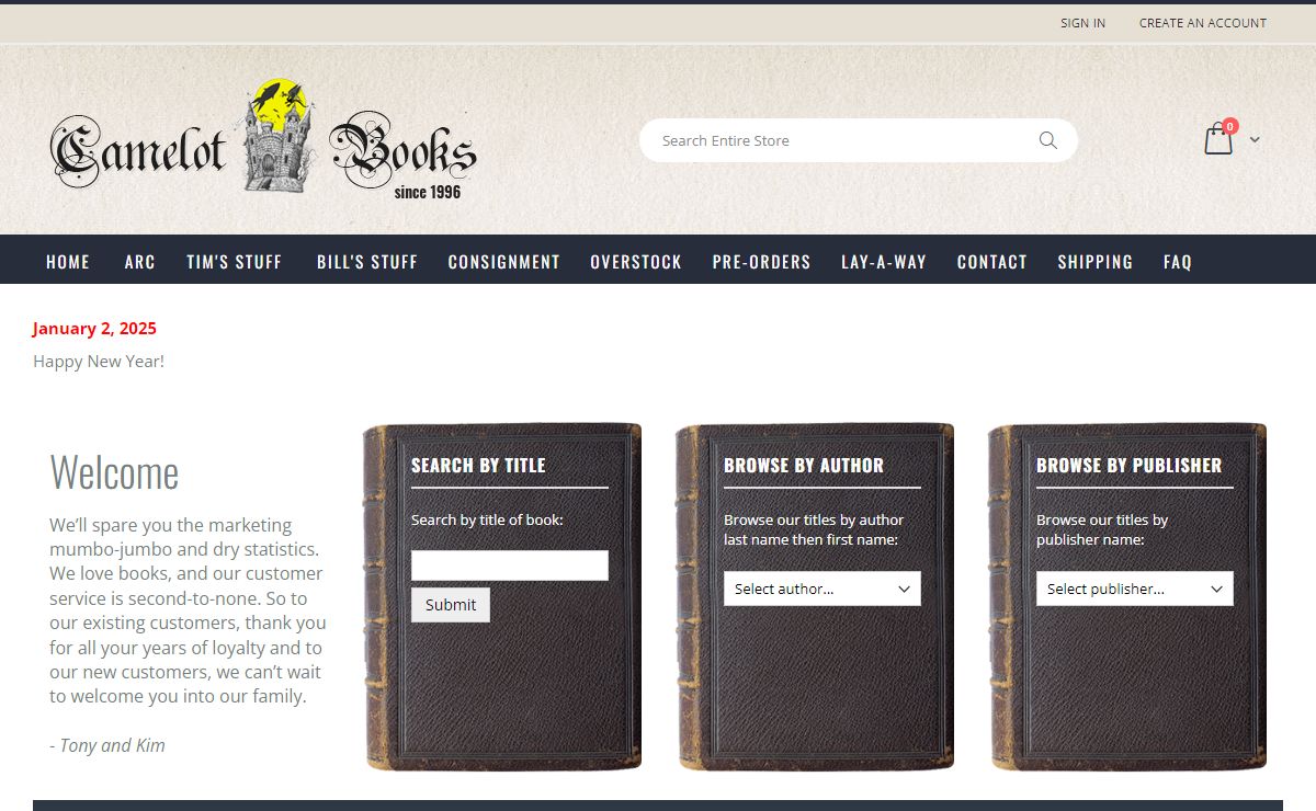 Camelot Books: Science Fiction, Fantasy, and Horror books