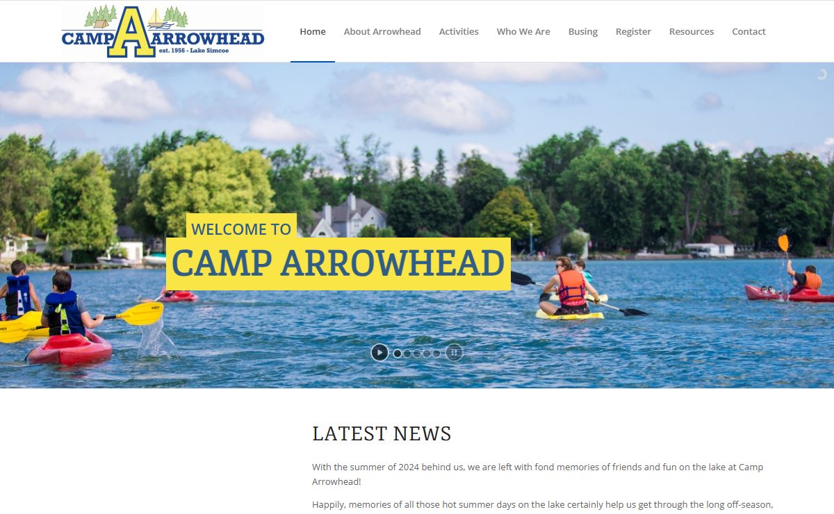 Camp Arrowhead – Community based, non-profit summer program for children ages 3-14. Located on Lake Simcoe in Belle Ewart.