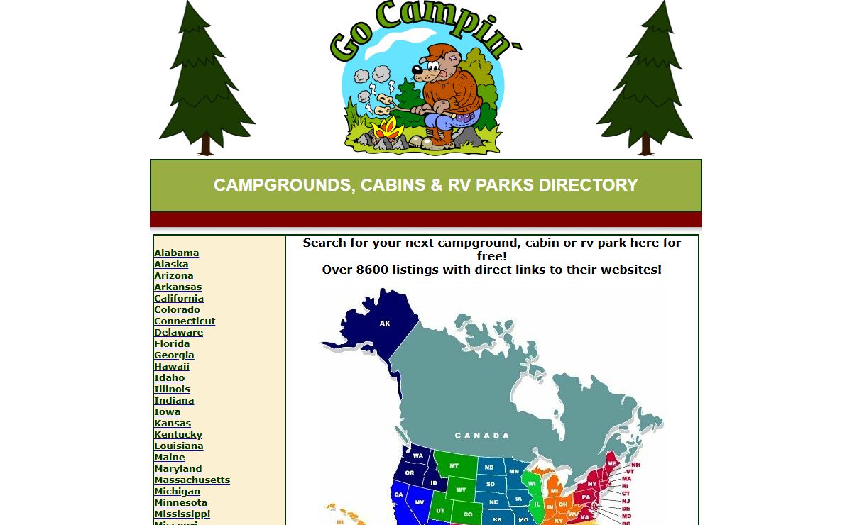 Campgrounds, Cabins - RV Parks Directory